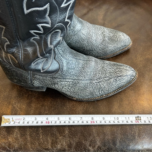 Alberta Men's Black Cowboy Western Boots size 12D - Picture 8 of 9